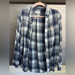 U.S. Polo Assn. Men's Navy and White Plaid Shirt